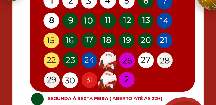 CALENDARIO DE  ABERTURA  DO COMÉRCIO DE HORTOLÂNDIA 