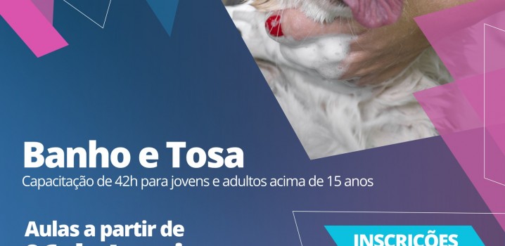  Inscrições Abertas: Curso Gratuito de Banho e Tosa! ?✂️