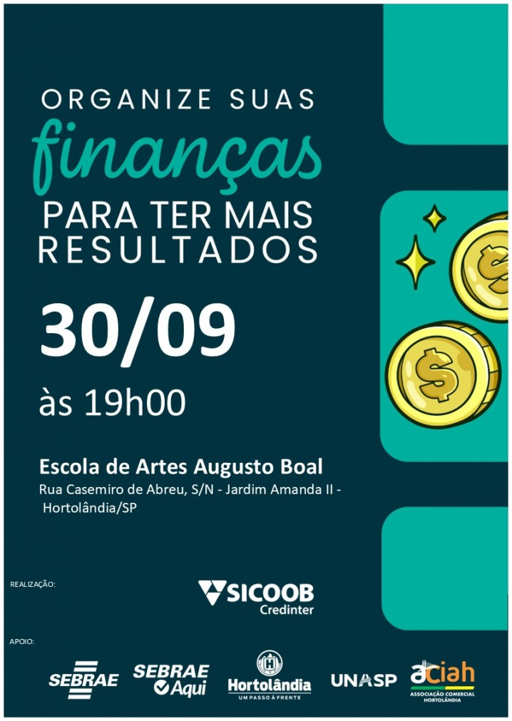Palestra: Organize suas Finanças para ter Mais Resultados!